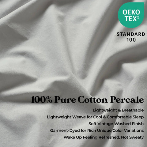 Carmen 100% Cotton Relaxed Wash Deep Pocket Bed Sheet Set