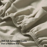 Carmen 100% Cotton Relaxed Wash Deep Pocket Bed Sheet Set