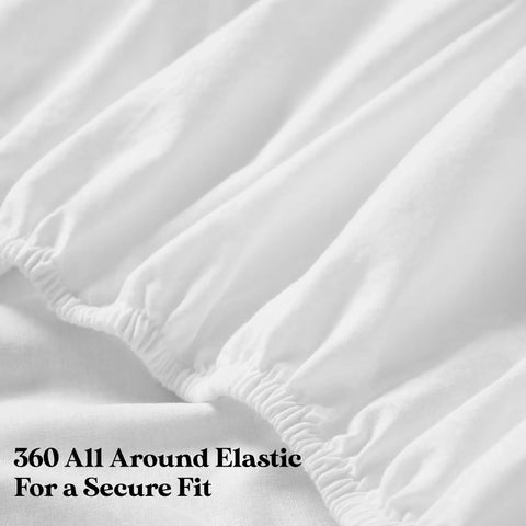 Carmen 100% Cotton Relaxed Wash Deep Pocket Bed Sheet Set