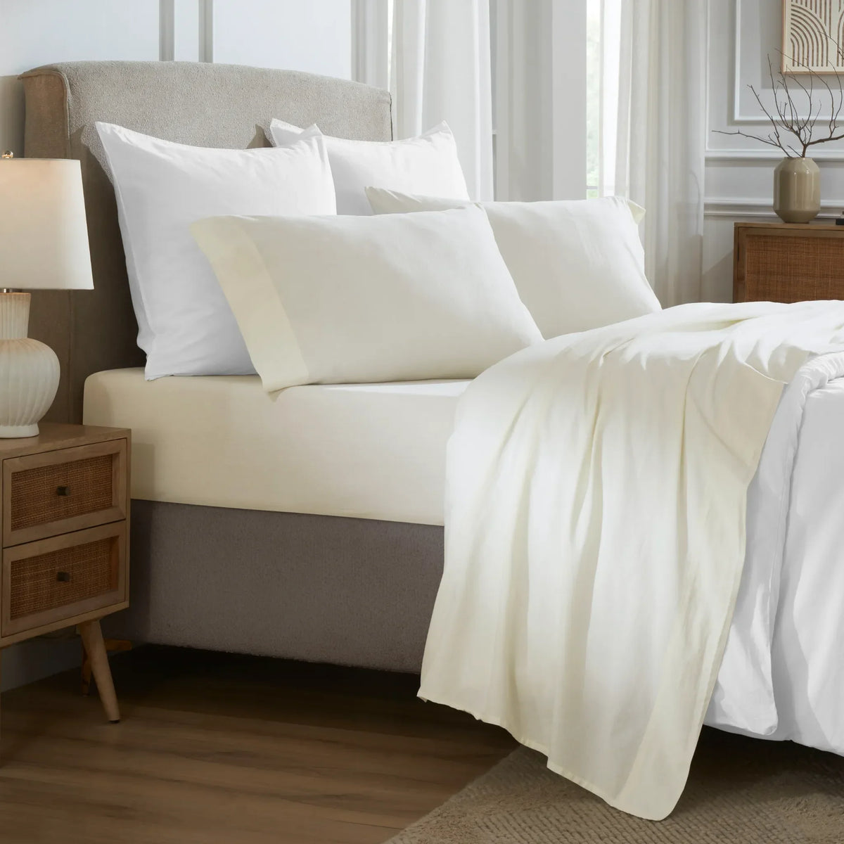 Carmen 100% Cotton Relaxed Wash Deep Pocket Bed Sheet Set