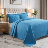 Lightweight Cotton Bedspread Sets 3-Piece Cascade Jacquard Matelassé