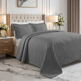 Lightweight Cotton Bedspread Sets 3-Piece Cascade Jacquard Matelassé