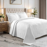 Lightweight Cotton Bedspread Sets 3-Piece Cascade Jacquard Matelassé