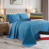 Lightweight Cotton Bedspread Sets 3-Piece Cascade Jacquard Matelassé