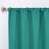 Solid Room Darkening Rod Pocket Blackout Curtain Panels, Set of 2