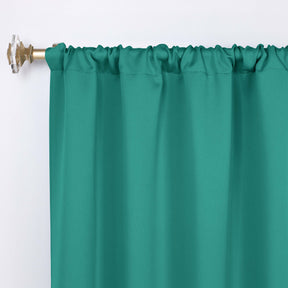 Solid Room Darkening Rod Pocket Blackout Curtain Panels, Set of 2