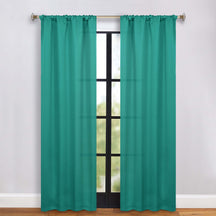 Solid Room Darkening Rod Pocket Blackout Curtain Panels, Set of 2