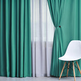 Solid Machine Washable Room Darkening Blackout Curtains, Set of 2