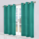 Classic Modern Solid Room Darkening Blackout Curtain Panels, Set of 2
