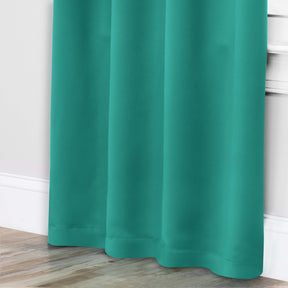 Solid Room Darkening Rod Pocket Blackout Curtain Panels, Set of 2