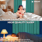 Solid Machine Washable Room Darkening Blackout Curtains, Set of 2