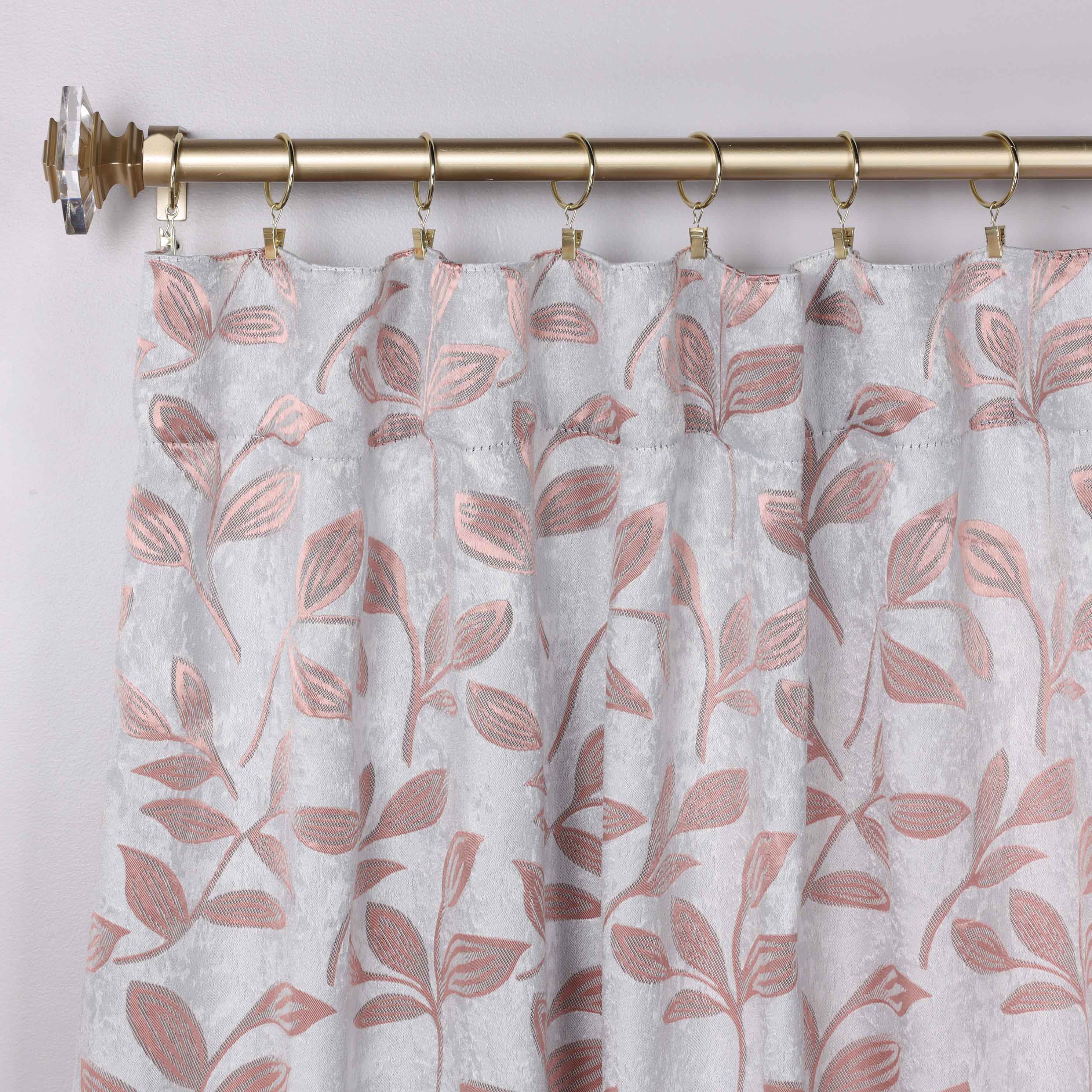 Leaves Room Darkening Back Tabs Blackout Curtain Panels, Set of 2