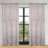 Leaves Room Darkening Washable Blackout Curtain Panels, Set of 2