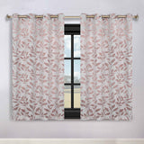 Leaves Room Darkening Washable Blackout Curtain Panels, Set of 2