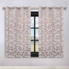Leaves Room Darkening Washable Blackout Curtain Panels, Set of 2