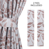 Leaves Room Darkening Washable Blackout Curtain Panels, Set of 2