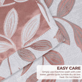 Leaves Room Darkening Washable Blackout Curtain Panels, Set of 2