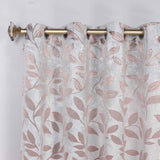 Leaves Room Darkening Washable Blackout Curtain Panels, Set of 2