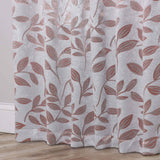 Leaves Room Darkening Washable Blackout Curtain Panels, Set of 2