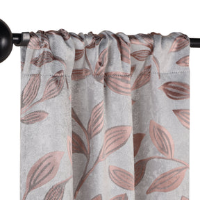 Leaves Room Darkening Washable Blackout Curtain Panels, Set of 2