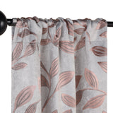 Leaves Machine Washable Room Darkening Blackout Curtains, Set of 2