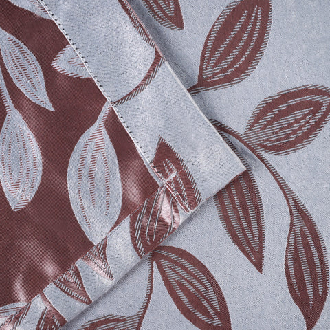 Leaves Machine Washable Room Darkening Blackout Curtains, Set of 2