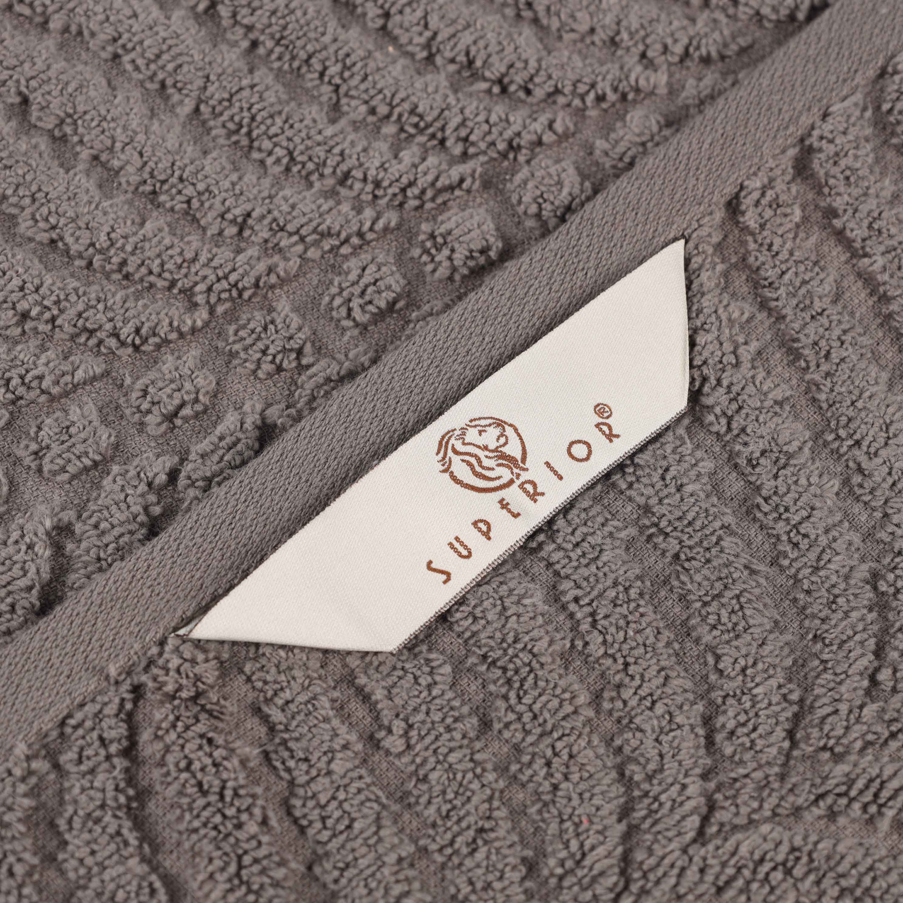 Zero Twist Cotton Solid and Jacquard Bath Towel Set of 4