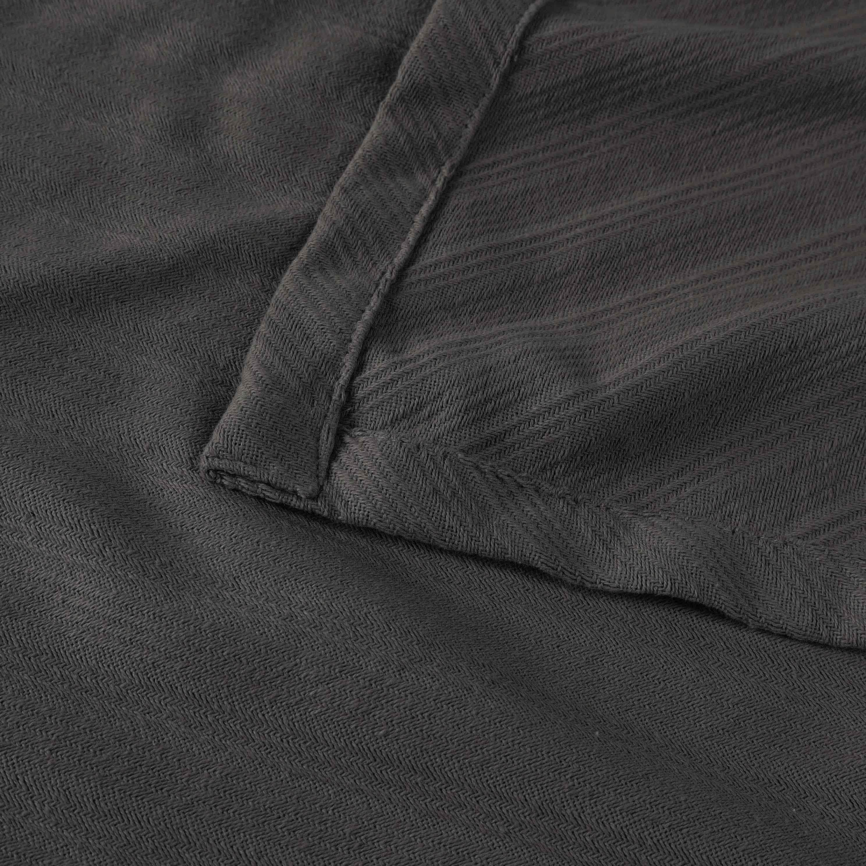 Milan Cotton Textured Jacquard Striped Lightweight Woven Blanket