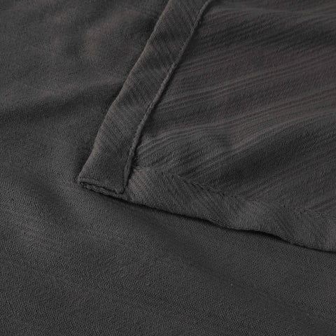 Milan Cotton Textured Jacquard Striped Lightweight Woven Blanket