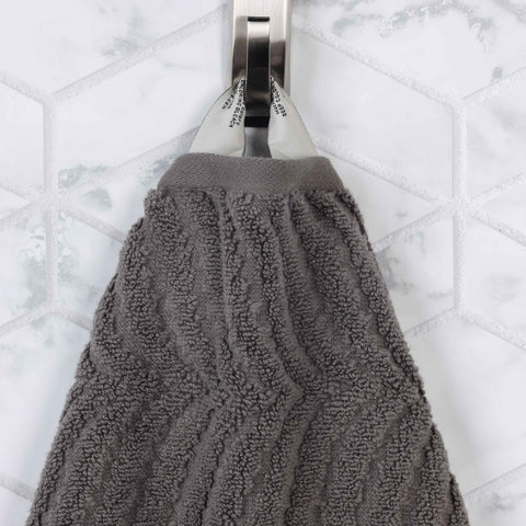 Zero Twist Cotton Solid and Jacquard Bath Towel Set of 4