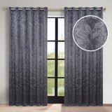 Leaves Room Darkening Grommet Blackout Curtain Panels, Set of 2