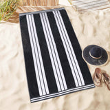 Striped Oversized Cotton Beach Towel Set of 2, 4, or 6 Piece