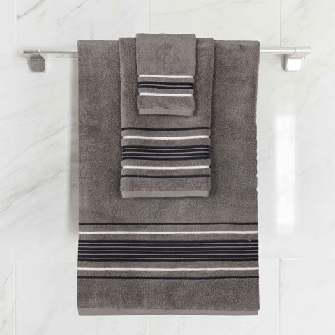 Sadie Zero Twist Cotton Solid Absorbent 3 Piece Towel Set