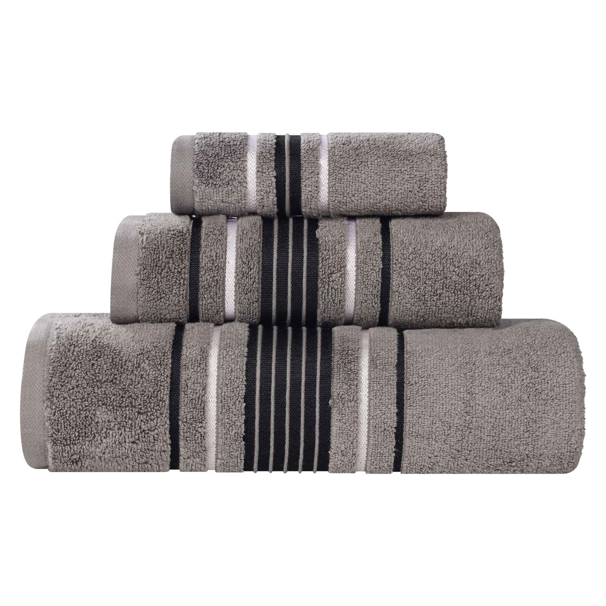 Sadie Zero Twist Cotton Solid Absorbent 3 Piece Towel Set