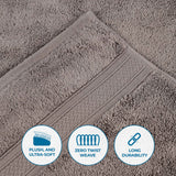 Chevron Zero Twist Solid Soft Absorbent Cotton 3 Piece Towel Set