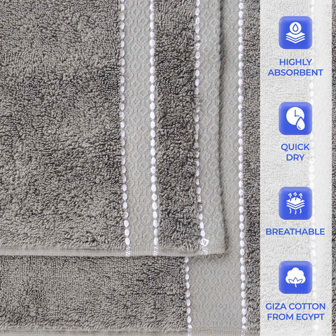Giza Cotton Plush Absorbent Bath Towel Set of 3