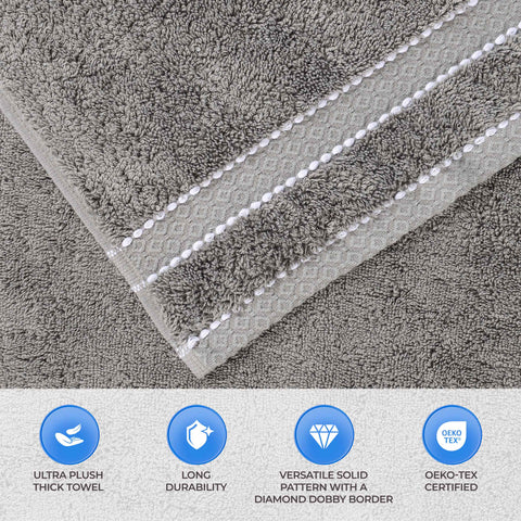 Giza Cotton Plush Absorbent Bath Towel Set of 3