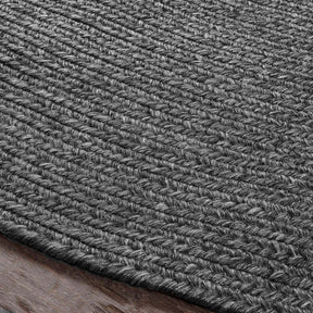 Bohemian Braided Indoor Outdoor Rugs Solid Round Area Rug
