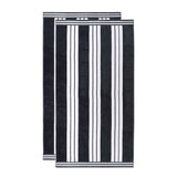 Striped Oversized Cotton Beach Towel Set of 2, 4, or 6 Piece