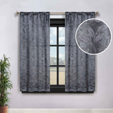 Leaves Room Darkening Washable Blackout Curtain Panels, Set of 2