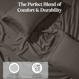 1200 Thread Count Cotton Rich Bed Sheet Set Solid Deep Pocket
