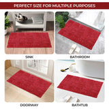 Cotton Checkers Geometric Non-Skid Washable 2 Piece Bath Rug Set