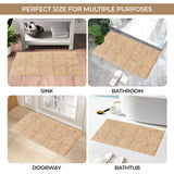 Cotton Checkers Geometric Non-Skid Washable 2 Piece Bath Rug Set