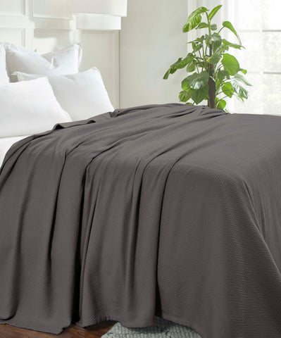 Lightweight Cotton Blanket – Metro Chevron, All-Season Bedding