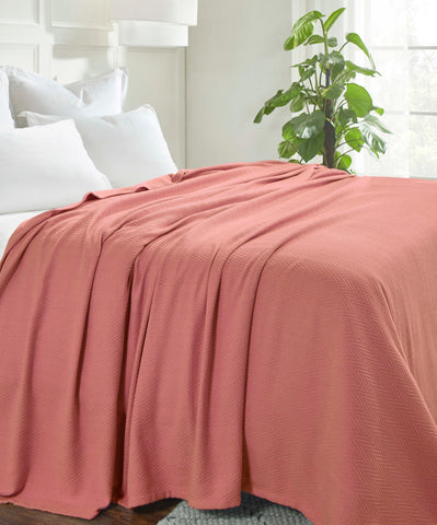 Lightweight Cotton Blanket – Metro Chevron, All-Season Bedding