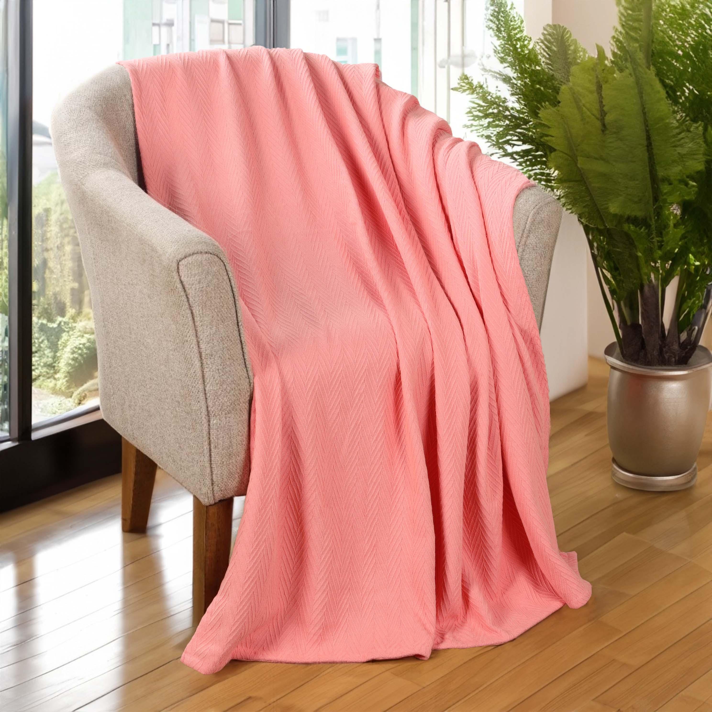 Metro Chevron Zig-Zag Modern All-Season Cotton Blanket