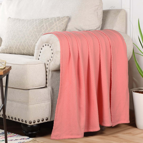 Lightweight Cotton Blanket – Metro Chevron, All-Season Bedding