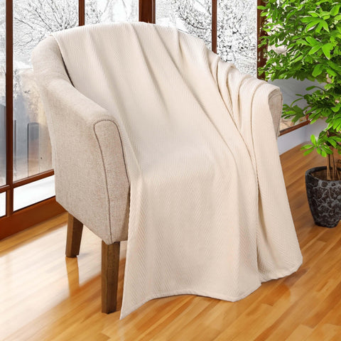 Lightweight Cotton Blanket – Metro Chevron, All-Season Bedding