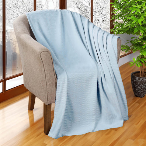 Lightweight Cotton Blanket – Metro Chevron, All-Season Bedding
