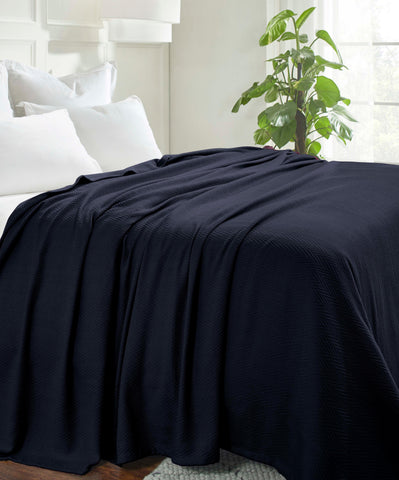 Lightweight Cotton Blanket – Metro Chevron, All-Season Bedding